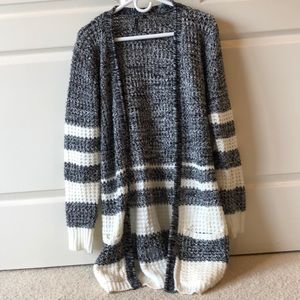 Grey and White Cardigan